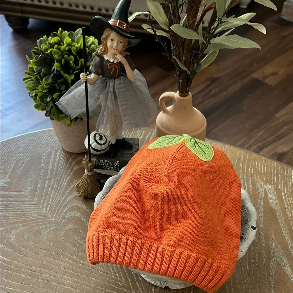 NWOT! Gymboree Knit Sweater Fall Autumn Harvest Pumpkin Beanie Hat